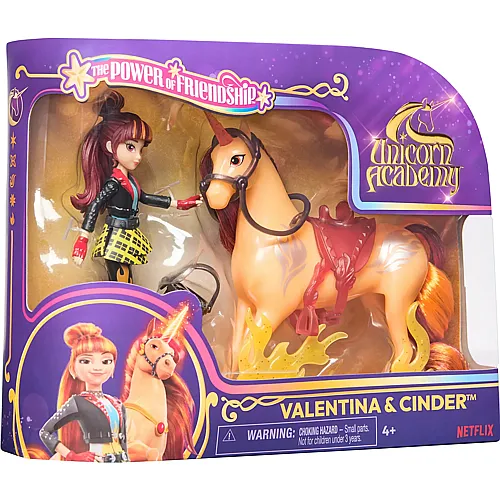 Spin Master Unicorn Academy Valentina und Einhorn Cinder mit echter M�hne