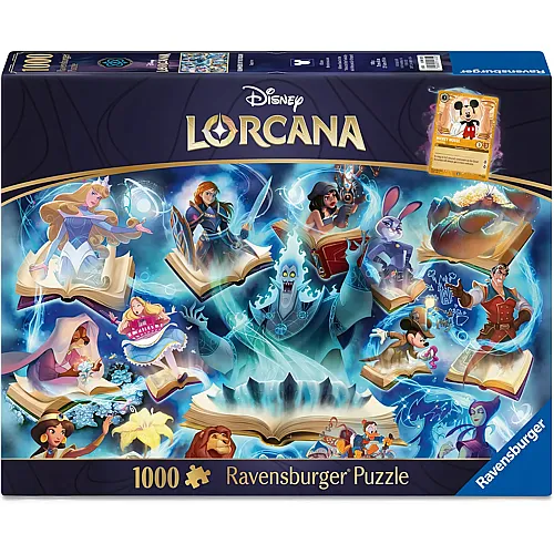 Ravensburger Puzzle Disney Lorcana - Glimmers of The Realm: Sapphire - 1000 Teile