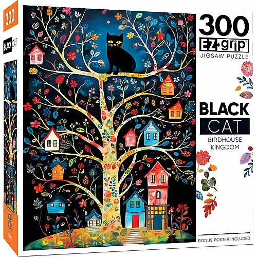 Master Pieces Puzzle Black Cats Birdhouse Kingdom - 300 Teile