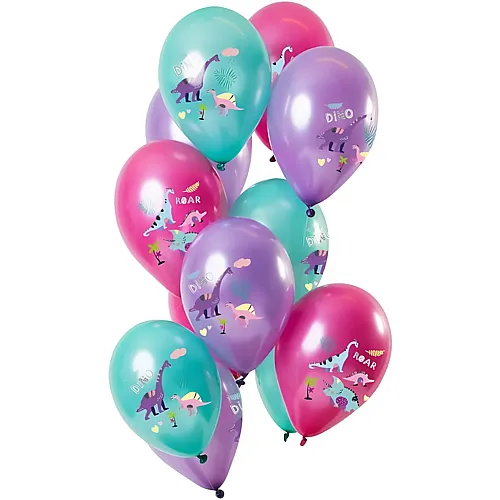 Folat Latex-Ballone Dinosaurier - 12 Teile