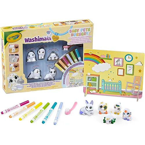 Crayola Washimals Baby Pets Nursery - Welpen-Kinderzimmer