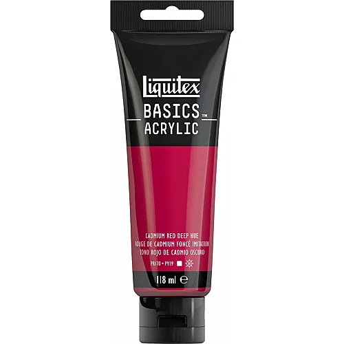 Liquitex Lqx Basics Acrylfarbe 118ml Tube Kadmiumrot Dunkel Farbton