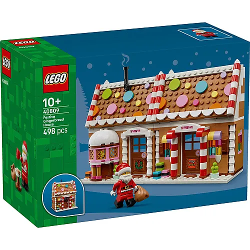 LEGO Iconic Weihnachtliches Lebkuchenhaus 40809