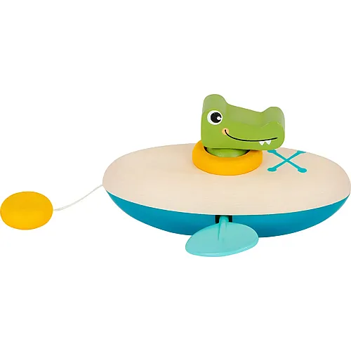 small foot Wasserspielzeug Aufzieh-Kanu Krokodil
