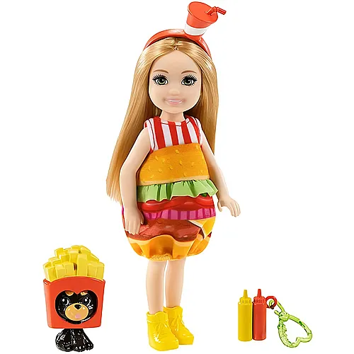 Barbie Chelsea Puppe im Burger-Kostm