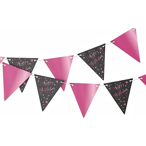 Riethm�ller Girlande Happy Birthday pink, 400 x 19cm