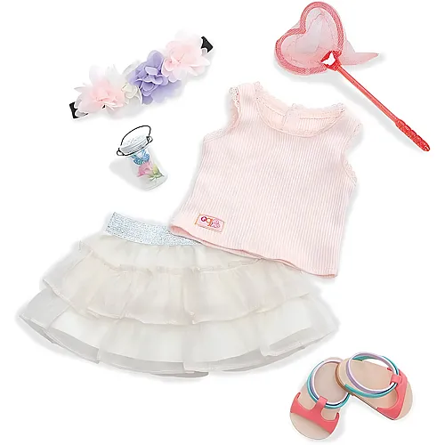 Our Generation Outfit Deluxe mit Schmetterlingsnetz - 46 cm