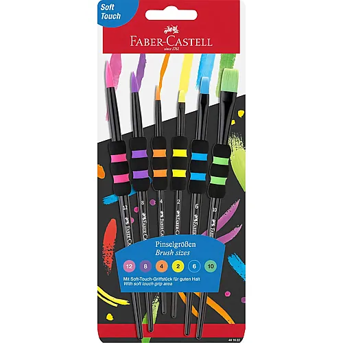 Faber-Castell Pinsel-Set Soft-Touch schwarz
