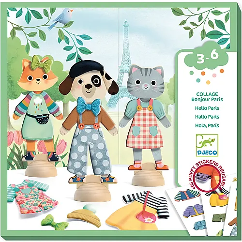 Djeco Stickercollage Bonjour Paris