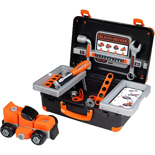 Smoby Black & Decker Bricolo Werkzeugkoffer Schwarz, 39-tlg.