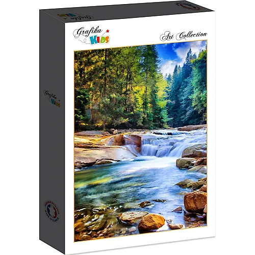 Grafika Puzzle Art Collection Grafika Kids Beautiful Waterfall in the Forest - 12 Teile