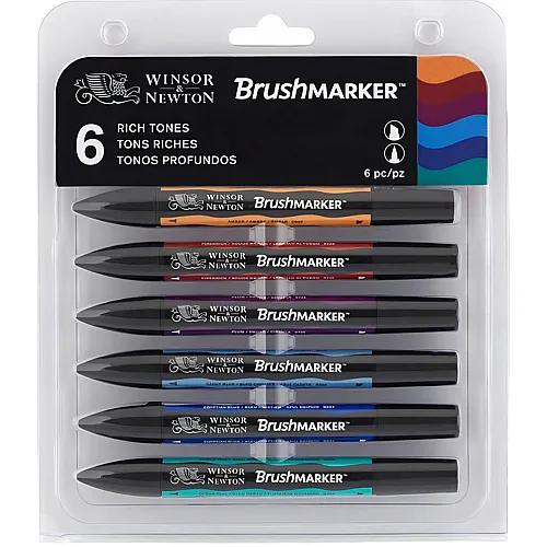 Winsor & Newton Promarker Brush 6er Set Reiche T�ne