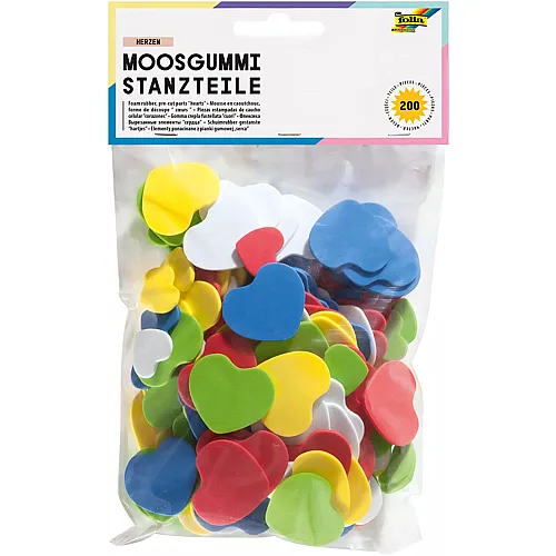 Folia Moosgummi-Stanzteile Herzen