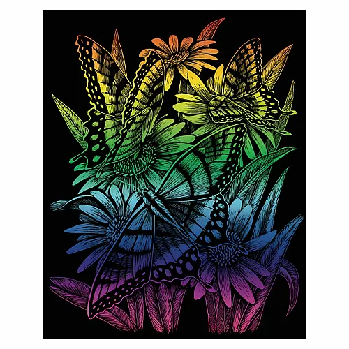 Royal & Langnickel R&l Gravures D'art Std Arc-en-ciel Papillons 21.3x29.5cm