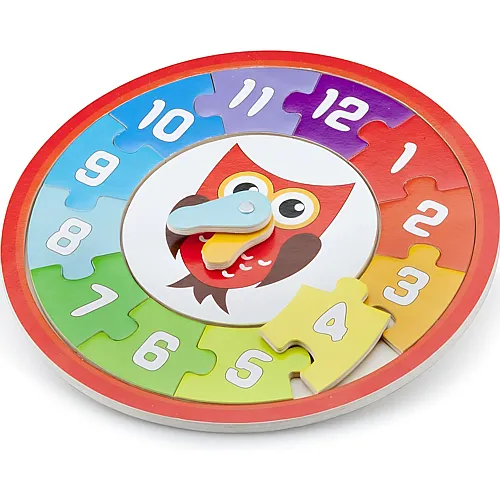 New Classic Toys Puzzle-Uhr-Eule