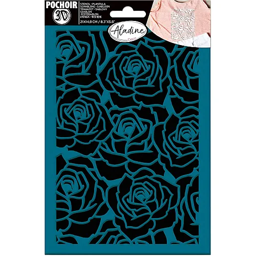 Aladine Pochoir 3D Schablone Rosen