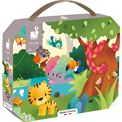Janod Puzzle Wilde Tiere - 36 Teile