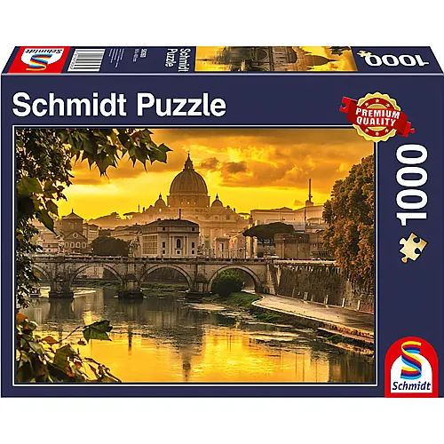 Schmidt Puzzle Goldenes Licht ber Rom (1000Teile)
