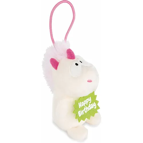 Nici Anh�nger Einhorn Theodor Happy Birthday, 8 cm, weiss/pink