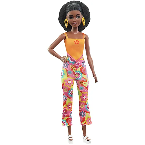 Barbie Fashionistas Puppe lockige schwarze Haare und zierlicher Krperbau