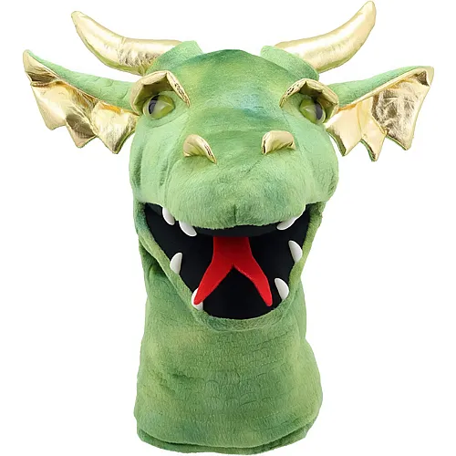 The Puppet Company Large Dragon Heads Handpuppe Drache Grn (43cm)