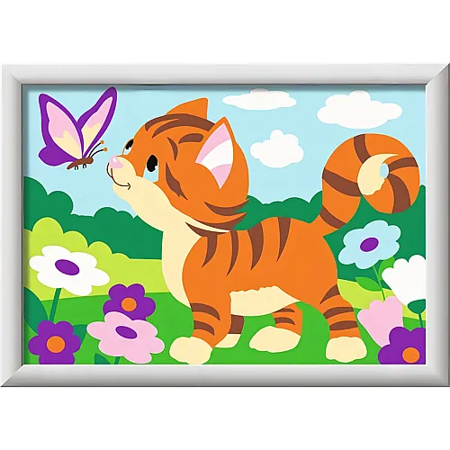 Ravensburger CreArt Malen nach Zahlen - Katze mit Schmetterling