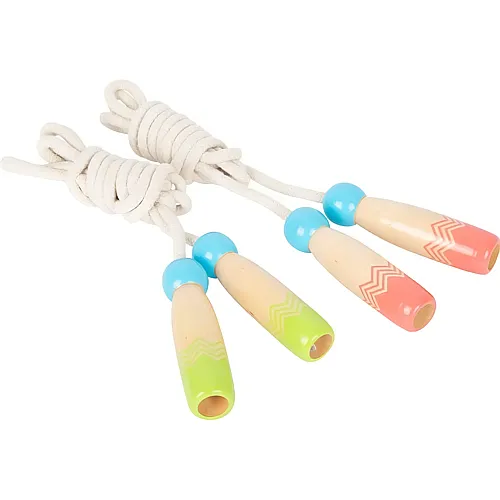 small foot - Gemustertes Springseil aus Holz, 2er-Set