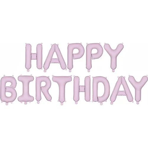 PartyDeco Folienballon Happy Birthday lila