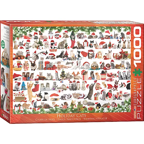 Eurographics Puzzle Christmas Collection Holiday Cats (1000Teile)
