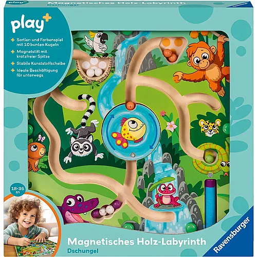 Ravensburger play+ Magnetisches Labyrinth: Dschungel