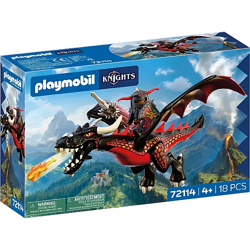 PLAYMOBIL Knights Schwarzer Drache 72114
