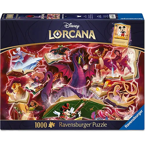 Ravensburger Puzzle Disney Lorcana Glimmers of The Realm: Ruby - 1000 Teile