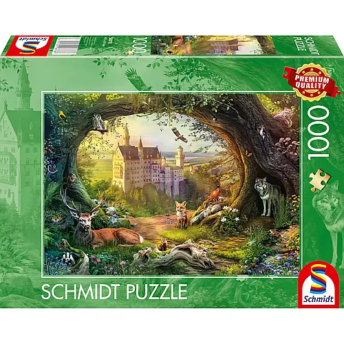 Schmidt Puzzle M�rchenschloss im Waldzauber - 1000 Teile