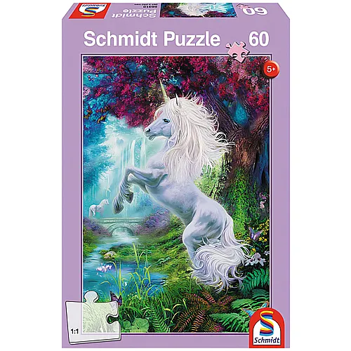 Schmidt Puzzle Einhorn im verzauberten Garten (60Teile)