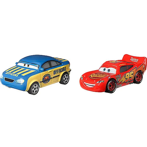 Mattel Disney Cars Race Official Tom & Lightning McQueen (1:55)