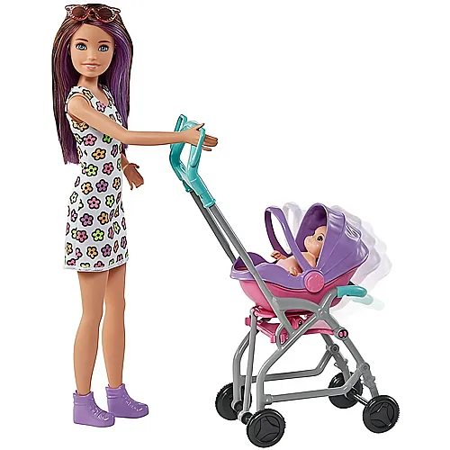 Barbie Skipper Babysitters Inc. Puppe mit Kinderwagen & Zubehr