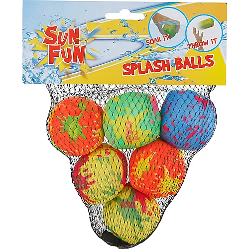Sombo Sun Fun 6 Wasserb�lle 5cm im Netz