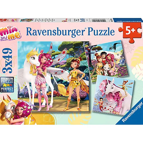 Ravensburger Puzzle Mia & Me Im Land der Elfen und Einhrner (3x49)