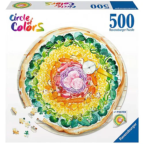 Ravensburger Puzzle Circle of Colors Pizza (500Teile)