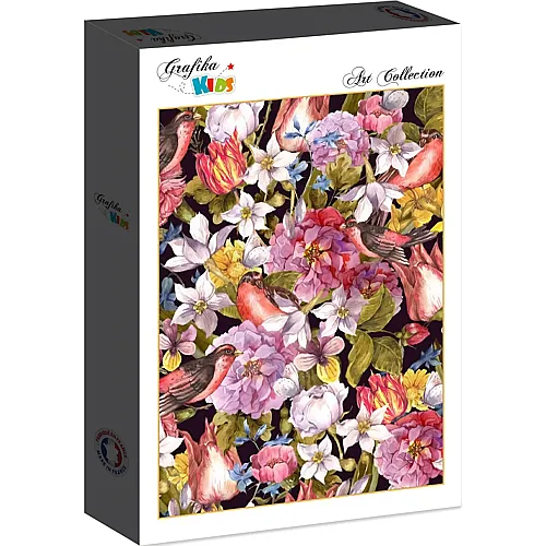 Grafika Puzzle Art Collection Grafika Kids Vintage Flowers and Birds - 104 Teile