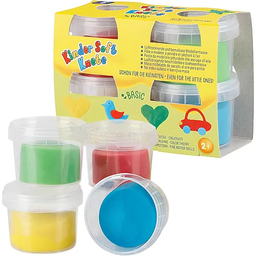 Kinder Soft Knete Basic - 4 x 80 g