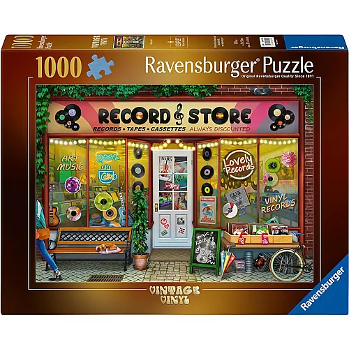 Ravensburger Puzzle Vintage Venyl - Record Store - 1000 Teile