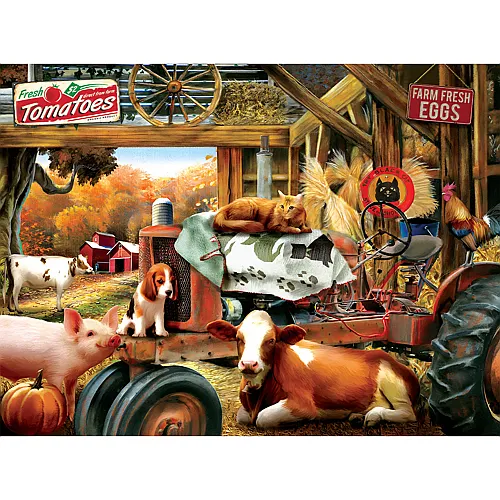 SunsOut Puzzle Tom Wood Barnhouse Meeting - 1000 Teile