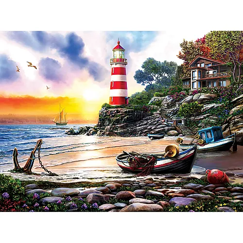 SunsOut Puzzle Image World Lighthouse Harbor - 1000 Teile