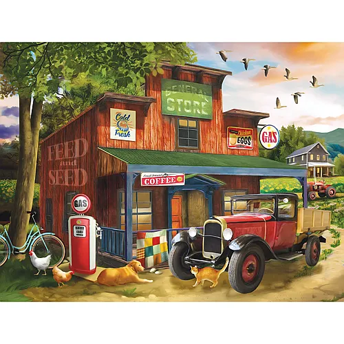 SunsOut Puzzle Tom Wood Picking Up Supplies - 500 Teile