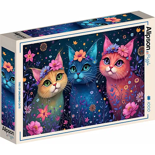 Alipson Puzzle Puzzle 1000 Teile Trio der träumerischen Katzen