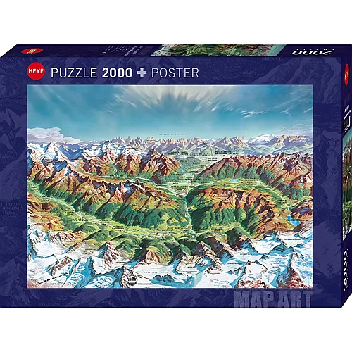 Heye Puzzle Alpine Mountain World - 2000 Teile
