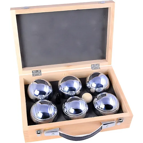 Weible Luxurises Boule-Set in Holzkiste