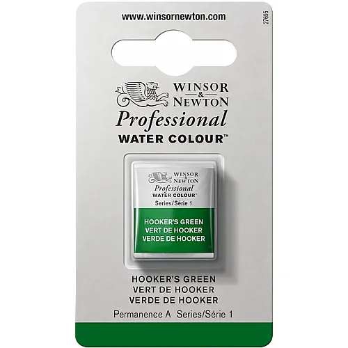 Winsor & Newton Professional Water Colour Aquarellfarbe Hookers Gr�n - 1/2 Napf