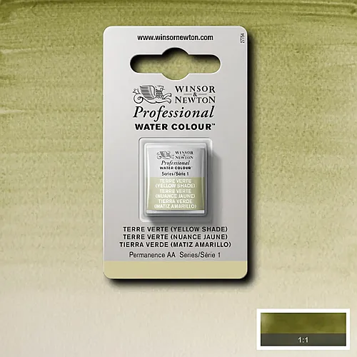 Winsor & Newton W&n Prof. Water Colour 1/2 N�pfchen Gr�ne Erde (gelbton)